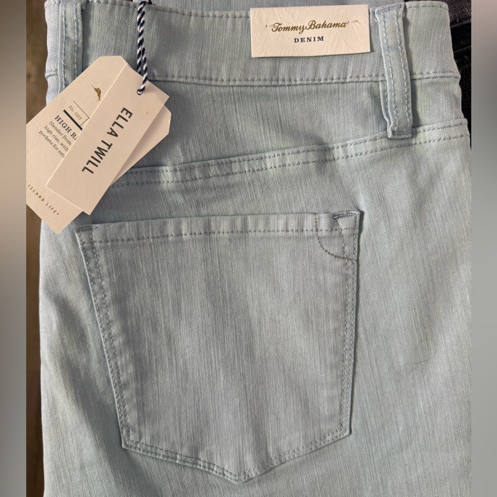 Tommy Bahama Ella Twill High-rise Ankle Jeans in Steel Blue